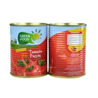 Taze kolay açık çift konsantre konserve dökme teneke domates salçası 400g kutular üreticileri