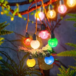First Patented Indoor/Outdoor Feather Pattern Christmas Ball Bubble Light Elegant Party Decoration For Fences And Courtyards