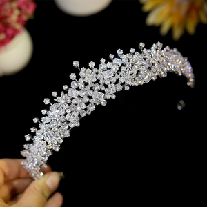 ASNORA Accesorios para el Cabello de Novia, Corona Romántica de Estrellas para Quinceañera, Tiara de Princesa para Cumpleaños, Diadema para Mujer, Banda para la Cabeza de Boda - Product Image 1