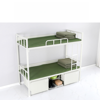 Lit superposé moderne pour école, structure en fer épaissie, design double étage, lit simple, armoire interne en acier, bureau d'étude, chaise