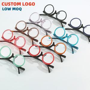 Lunettes <span class=keywords><strong>de</strong></span> lecture multicolores pour le maquillage avec monture ronde en PC Lentilles anti-lumière bleue Portable Colorful Wome - Product Image 1