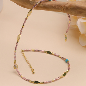 Collana sottile con perline e perline da donna gioielli alla moda da colorare bohémien perline collane sottili Collier - Product Image 5