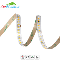 Puce LED SMD 24V de haute qualité 2835 160LED 3000K 4000K 6500K bandes d'éclairage avec profil en aluminium solide de bande de 3M pour les hôtels
