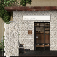 Panneau mural moderne en mousse PU compressée insonorisante, grande dalle extérieure, motif géométrique décoratif pour le commerce et le divertissement