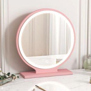 Contemporary Smart Illuminated <b>Round</b> Decorative <b>Mirror</b> for Home Bedroom Plug-In Suitable - Product Image 2