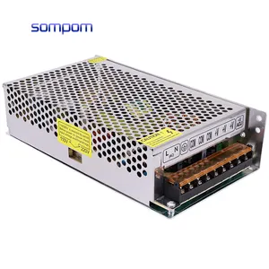 Tek çıkış SOMPOM 85% verimlilik fabrika fiyat 200W AC DC anahtarlama güç kaynağı 3D 3D yazıcı için