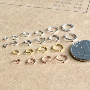 סיטונאי Diy אביזרי חיבור קטן כסף טבעת 925 כסף סטרלינג פתוח פיצול טבעות קפיצת טבעת עבור תכשיטי ביצוע