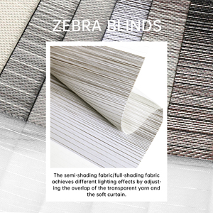 Persianas Zebra SAMADHI Personalizadas, Duraderas y Sencillas, Persianas Enrollables Eléctricas para Oficina y Hogar, Diseño Vertical, Material de Poliéster, Estilo Francés - Product Image 3