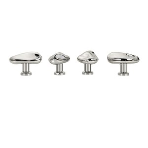 Pomo para Gabinete Eagle Shield, de Aleación de Zinc, Forma de Media Empanada, de un Solo Orificio, para Cajones y Puertas de Gabinete, Estilo Moderno Minimalista - Product Image 4