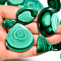Cabochon de Malachite Naturelle et Quartz, Pierre Semi-Précieuse en Vrac sur Mesure pour la Fabrication de Bijoux, Haute Qualité, Non Traité