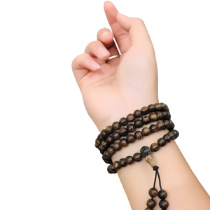 Haut de gamme Vintage 108 perles bois perlé Bracelet 6.8mm vietnamien naufrage bois d'agar doux doux parfum bracelets à la mode" - Product Image 1