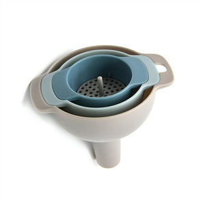 Conjunto funil de plástico 4 em 1 para utensílios de cozinha, equipamento multifunção com alça - Product Image 4