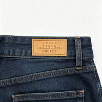 Étiquettes en cuir véritable personnalisées avec logo, pressées à chaud, écologiques, pour étiquettes de jeans, étiquettes à coudre pour vêtements, fabricant OEM, faible MOQ
