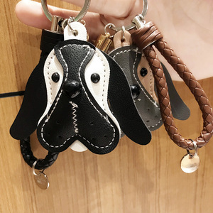 Accessoires de sac mignon <span class=keywords><strong>pompon</strong></span> métal étiquette Pu <span class=keywords><strong>cuir</strong></span> Cocker épagneul chien <span class=keywords><strong>porte</strong></span>-<span class=keywords><strong>clés</strong></span> - Product Image 4