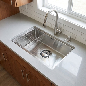 Premium Single Bowl Stainless Steel Kitchen <b>Sink</b> Handmade Undermount Two Hole Without Faucet Modern Design Commercial Use Bulk - Product Image 1