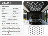 Lampe LED DIY 6500K à intensité variable pour atelier de réparation automobile, personnalisable et facile à installer pour garage et station de réparation auto