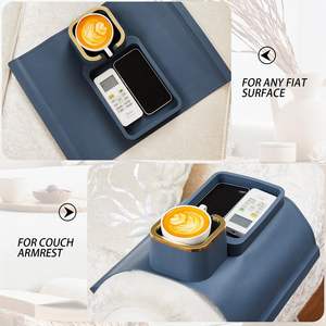 Sofá portavasos antideslizante <span class=keywords><strong>reclinable</strong></span> Mesa reposabrazos bandeja sofá brazo Mesa Anti derrame sofá bebida titular silicona sofá brazo bandeja - Product Image 4