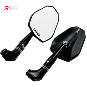 Nouvel ensemble de rétroviseurs latéraux pliables universels pour moto et scooter, en alliage d'aluminium CNC, lentille convexe grand angle, clair, 10 mm - Product Image 1