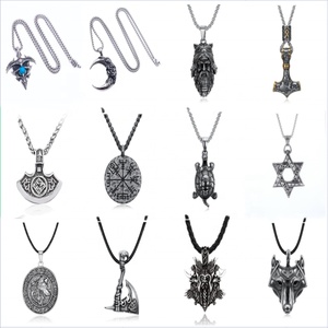 Colgante Impermeable de Acero Inoxidable 316L, Diversos Tipos de Collares Vikingos, Colgantes de Calavera, Esqueleto, Motero, 1%er, Cruz, Joyería de Animales Marinos - Product Image 3