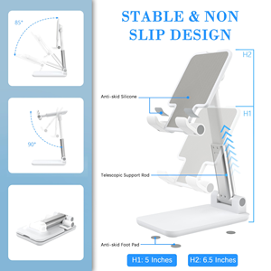 Adjustable Holder Phone Holder Cell <b>Tablet</b> Desk Thick Case Friendly Phone Holder <b>Stand</b> Cell Phone <b>Stand</b> Plastic with Custom Logo - Product Image 3
