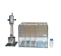 Ensemble de test d'hydrométrie ASTM pour l'analyse des sols, un hydromètre pour sols, un thermomètre en verre, hydromètre pour l'analyse des sols