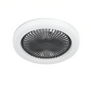 Ventilador de Techo LED con Luz, 9.44 Pulgadas, Casquillo E27, Regulable, 3 Velocidades, Control Remoto, Montaje Empotrado, Diseño Moderno para Sala de Estar - Product Image 1