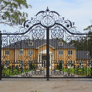Thanh lịch Spire Top wrought sắt tự động Fancy Swing <span class=keywords><strong>Gate</strong></span> mô hình duyên dáng cho khách sạn Công viên sử dụng thiết kế hiện đại bền xây dựng - Product Image 4