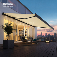 Auvent rétractable motorisé moderne à cassette intégrale pour terrasse extérieure, protection solaire, résistant aux UV, structure en aluminium, jardin, balcon