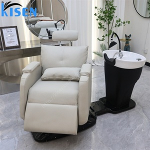 Fauteuil de lavage professionnel Kisen pour salon de coiffure, équipement rotatif, deux fonctions en option, lit de lavage cascade - Product Image 3