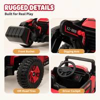 Vente en gros : Excavatrice électrique 12V télécommandée pour enfants, jouet en plastique, voiture de plage pour tout-petits