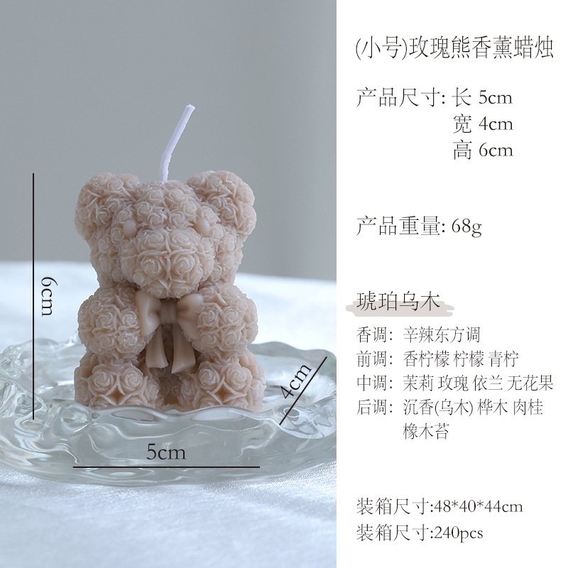 Thé au lait Petit Ours Rose (Parfum : Ambre Oud)