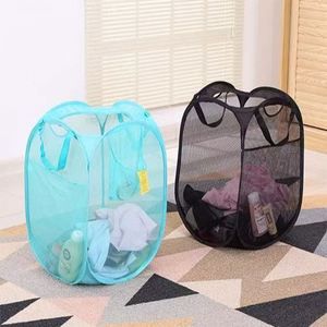 Tốt nhất bẩn quần áo Giỏ đa chức năng lưới đồ lặt vặt lưu trữ giỏ hộ gia đình phòng tắm giặt giỏ Pop Up giặt cản trở - Product Image 5
