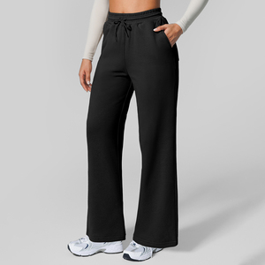 <span class=keywords><strong>Pantalon</strong></span> large Vractive en coton-polyester pour <span class=keywords><strong>femme</strong></span>, coupe droite, avec cordon de serrage et poches latérales, idéal pour le sport et les loisirs. - Product Image 4