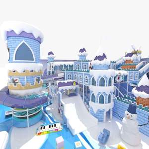 Grande aire de jeux intérieure pour enfants sur le thème de la glace et de la neige, équipement d'amusement personnalisé et populaire - Product Image 1