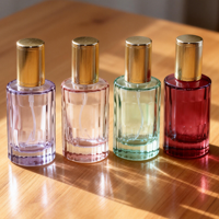 Flacon pulvérisateur en verre transparent coloré de 30 ml pour huiles essentielles, avec logo personnalisé imprimé et capuchon en aluminium