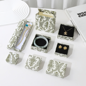 Bán buôn đồ trang sức sang trọng Set <span class=keywords><strong>Box</strong></span> cá nhân biểu tượng tùy chỉnh Vòng Cổ Vòng đeo tay bông tai vòng bao bì tông Giấy hộp đồ trang sức - Product Image 1