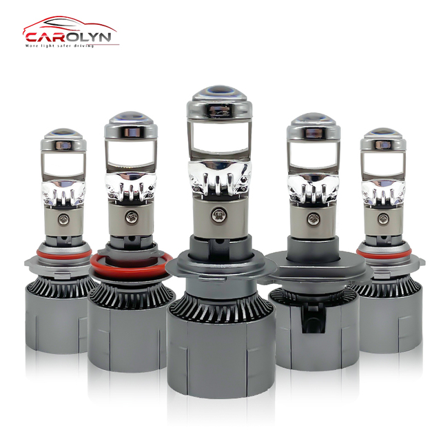 Super Bright Mini Canbus H4 Led Car Mini Led Projector Lens 6500k Lens Auto Lamp H4 High Low Beam for Cars Motorcycle C-P7