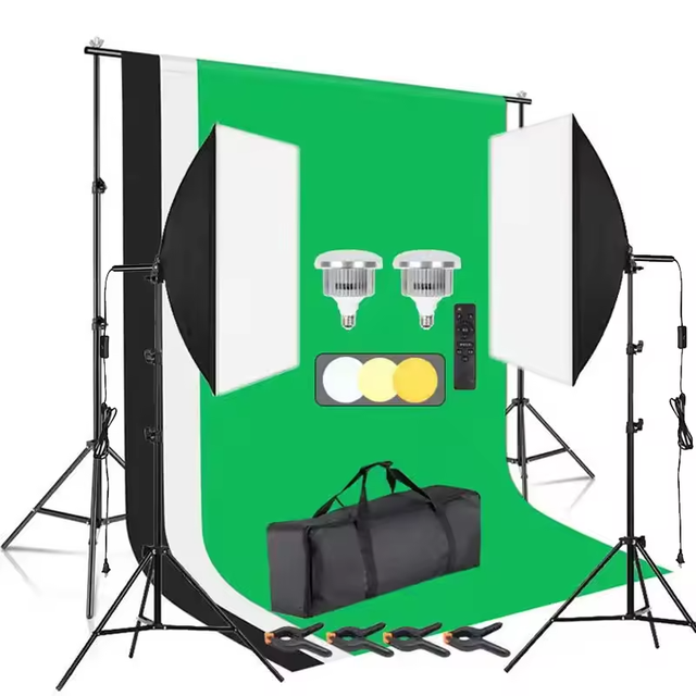 Photo Studio Lighting Kit Softbox Set Backdrop Tripod Stand Kits Photographic Umbrella Light Soft Box With Best Quality