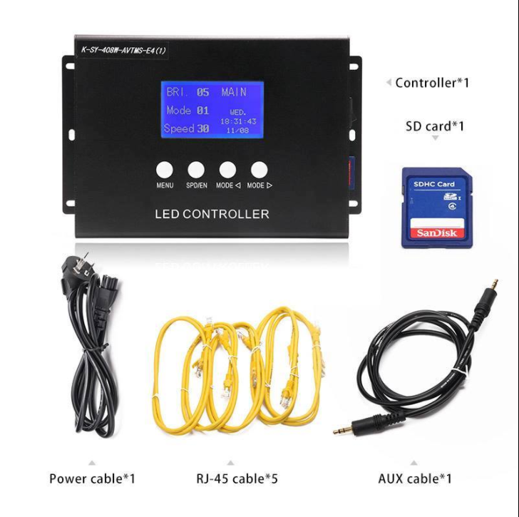 Ondersteuning DMX512 8 Poorten Led Controller Offline Controller Voor Rgb Led Pixel Spi Of DMX512 Sd-kaart Controller