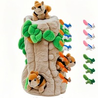 Ensemble de jouets personnalisables pour animaux de compagnie : jouet sonore en peluche pour chien, modèle écureuil caché dans un arbre, pour petits chiens