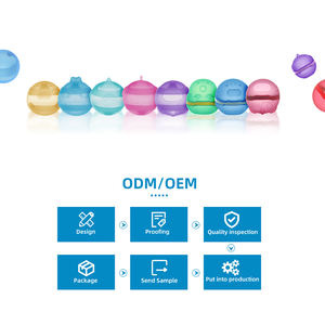 여름 수영장 장난감 쉬운 빠른 채우기 자체 밀봉 2 인치 실리콘 재사용 가능한 물 풍선 사용자 정의 물 공 작은 물 풍선 - Product Image 3
