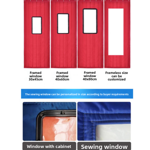 Rideaux de <span class=keywords><strong>porte</strong></span> Oxford en coton à isolation <span class=keywords><strong>thermique</strong></span>, coupe-vent, insonorisés, avec fenêtre visible, pour l'<span class=keywords><strong>entrée</strong></span> du centre commercial de l'hôpital. - Product Image 2