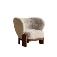Fauteuil de salon en bois, siège de détente moderne pour salon, salle de séjour, réception