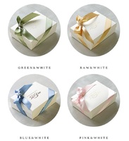 Boîtes de papier en carton à chocolat imprimées sur mesure avec gaufrage pour cadeaux de fête Cadeaux de mariage Ruban d'accessoires de vêtement