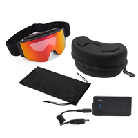 Masque de ski chauffant HUBO PRO avec cadre en TPU, revêtement anti-buée, sangle réglable, lentille interchangeable, protection UV400 pour hommes et femmes
