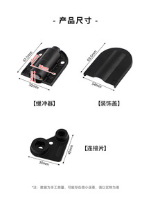 Soft Closing Hidden Hydraulic Buffer Hinge-Furniture Hinge for Makeup <b>Table</b> Mirror Kitchen/Living <b>Room</b> Use-Zinc Alloy Plastic - Product Image 4
