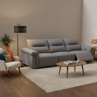 Italienisches Ledersofa Modernes Couch-Wohnzimmersofa Leder Hochlehner Komfortables Wohndekor Echtes Ledersofa-Set Möbel