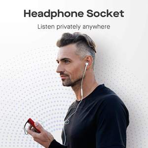 Radio AM FM Retro Roja de Bolsillo, Funciona con Pilas AA, Antena Telescópica de Alta Sensibilidad, Receptor de Transmisiones Portátil para Exteriores - Product Image 6