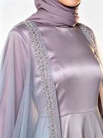 YLI046 Robe Abaya Modeste pour Femme, Style Dubaï, Hiver, Florale, Faite à la Main, Respirante, Extensible dans les Quatre Sens, Antistatique, en Polyester