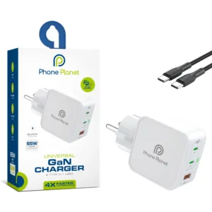 Phone Planet Ready to Ship low MOQ phone charger suit 65W GaN charging cables and adapters for mobile phone